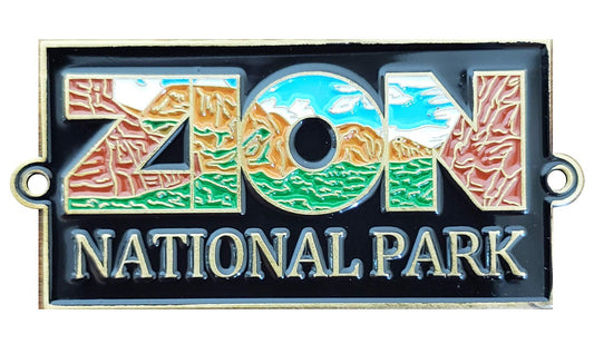 Zion National Park Large Letters Hiking Stick Medallion