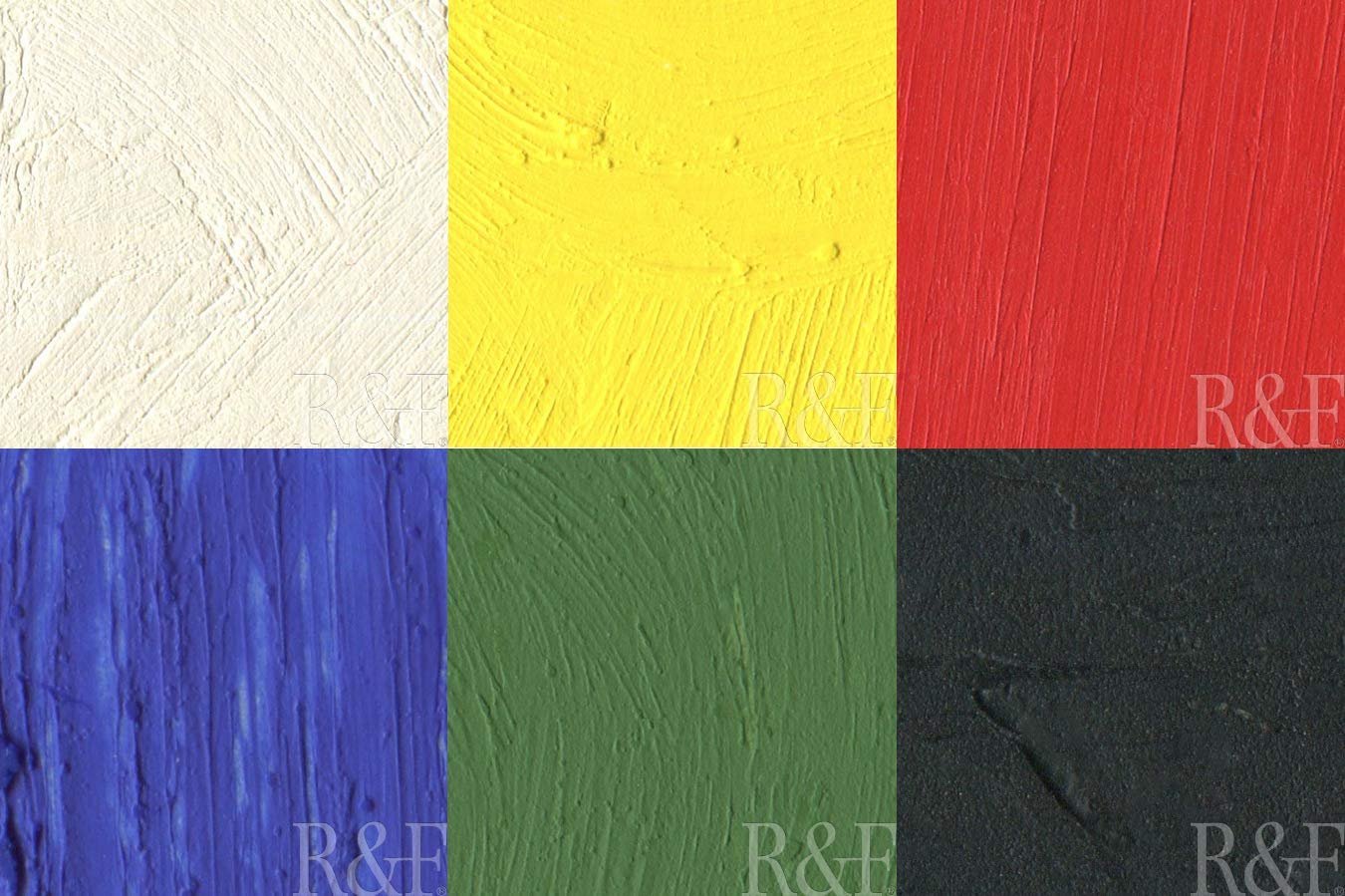R&F Handmade Paints - Professional Oil Pigment Sticks, Opaque Set of 6