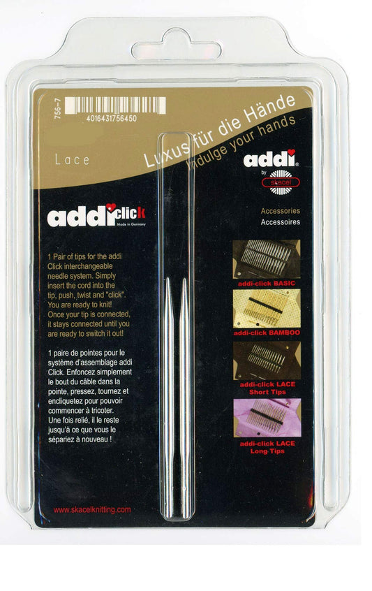 addi Click Lace Short Interchangeable Knitting Needle Tips