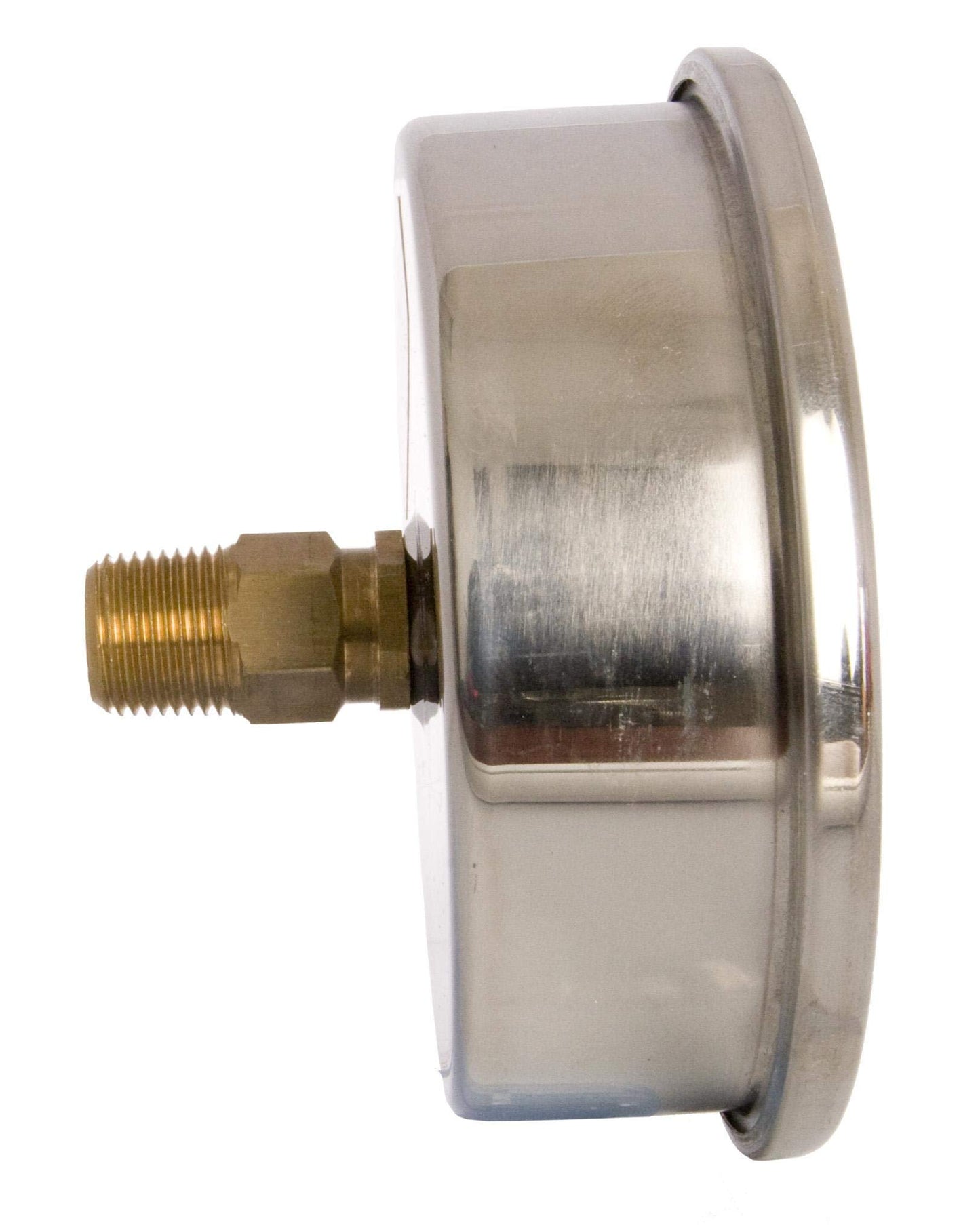 4" Oil Filled Pressure Gauge - Stainless Steel Case, Brass, 3/8" NPT, Center Back Mount Connection