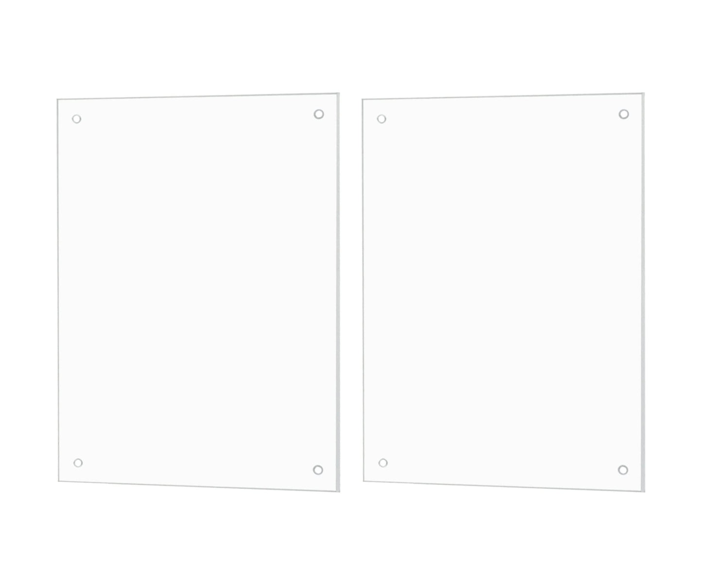 2 Pack Clear Acrylic Tile Wall Protector with Pre Drilled Holes 5" x 7" Protective Plate Business or Home Use Dirty Hand and Fingerprint Shield by Marketing Holders