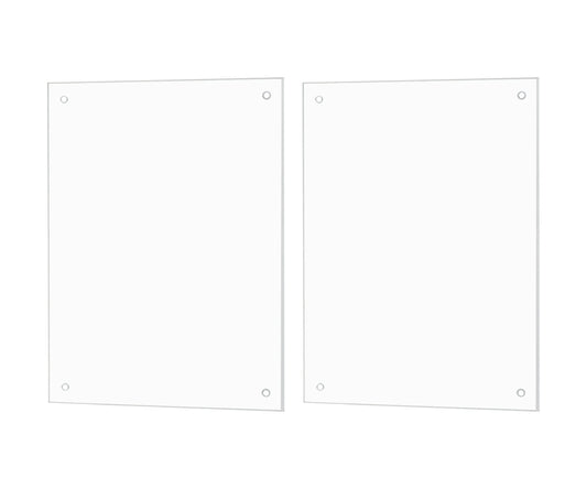2 Pack Clear Acrylic Tile Wall Protector with Pre Drilled Holes 5" x 7" Protective Plate Business or Home Use Dirty Hand and Fingerprint Shield by Marketing Holders