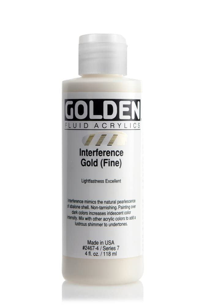Golden Fluid Interference Acrylics - Interference Gold Fine - 4 oz Bottle