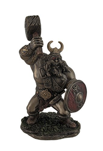 Veronese Design Comical Viking Warrior with Hammer Statue Figurine