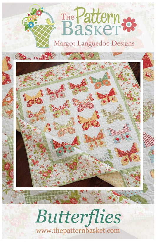 The Pattern Basket Butterflies Quilt Pattern by Margot Languedoc Designs