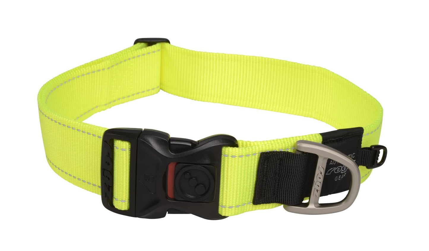 Rogz Utility Large 3/4-Inch Reflective Fanbelt Dog Collar