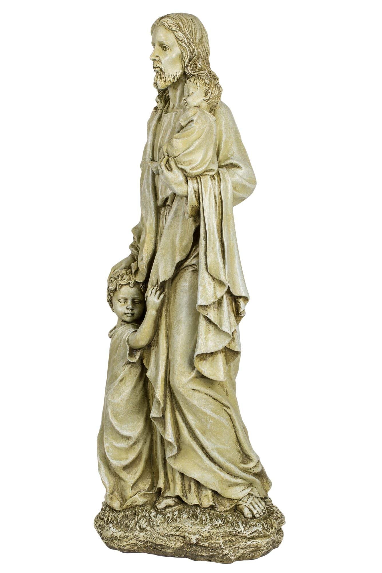 Joseph's Studio by Roman, 24" H Jesus with Children Garden Statue, Religious Outdoor Décor