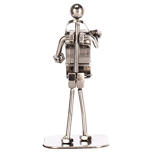 Broadway Gift Silvertone Marching Drummer Player 6 inch Table Top Figurine