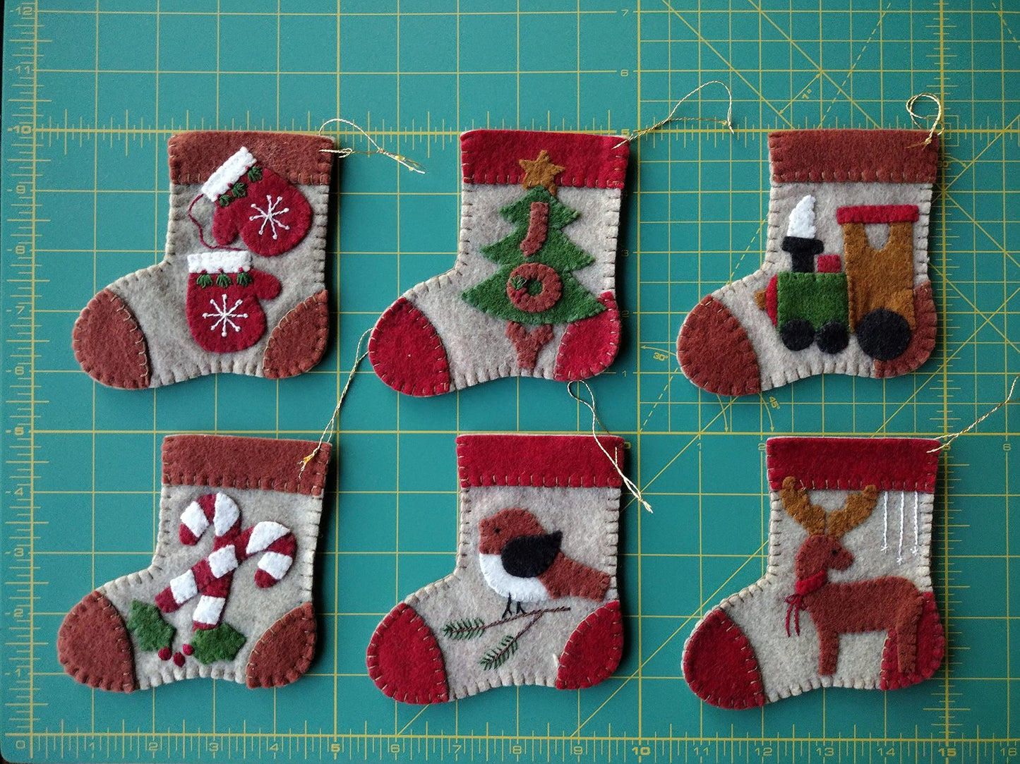 Warm Feet Kit and Pattern | Christmas Ornament Craft Kit | DIY Christmas Ornament Kit by Rachel's of Greenfield