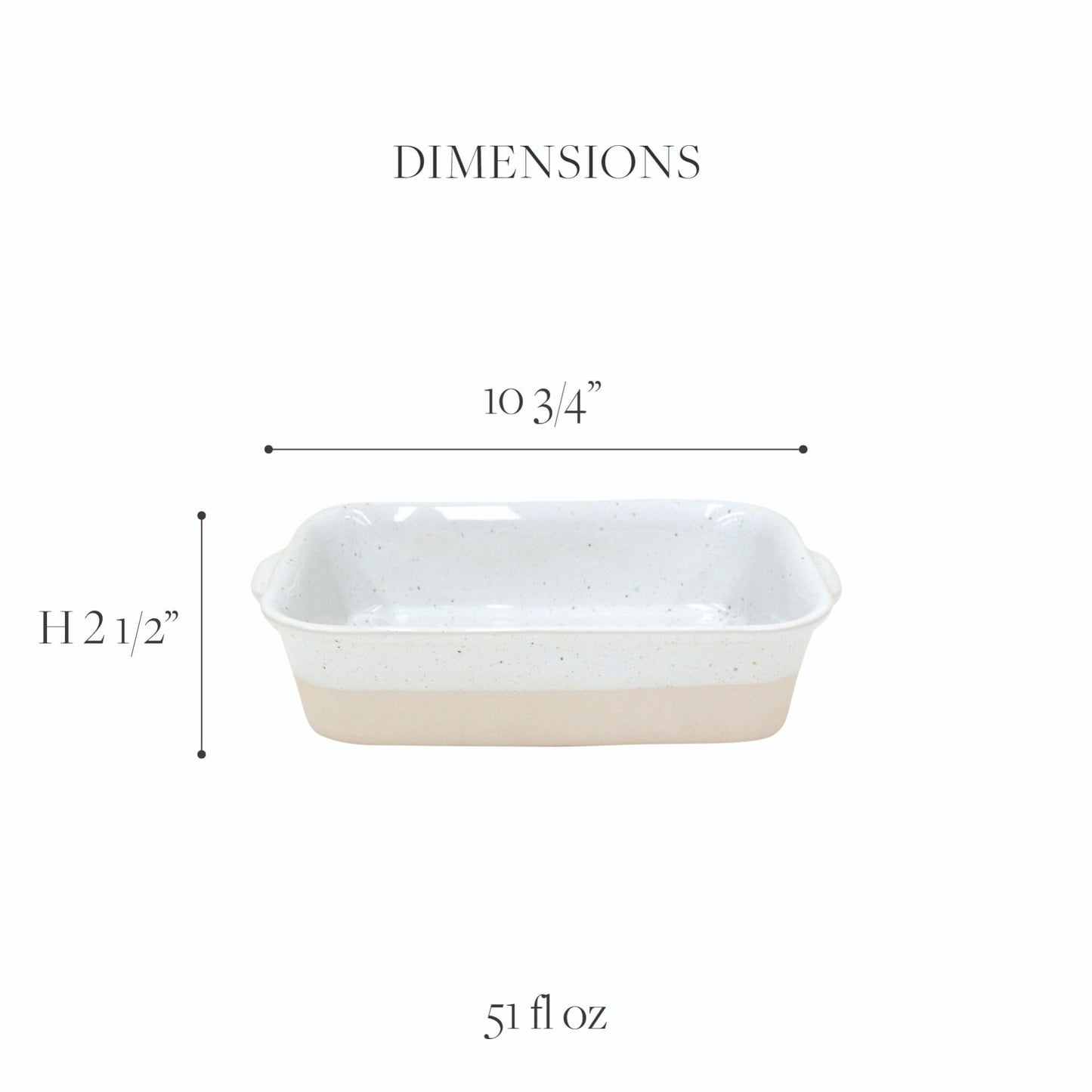 Casafina Fattoria Collection Stoneware Ceramic Rect. Baker 11"