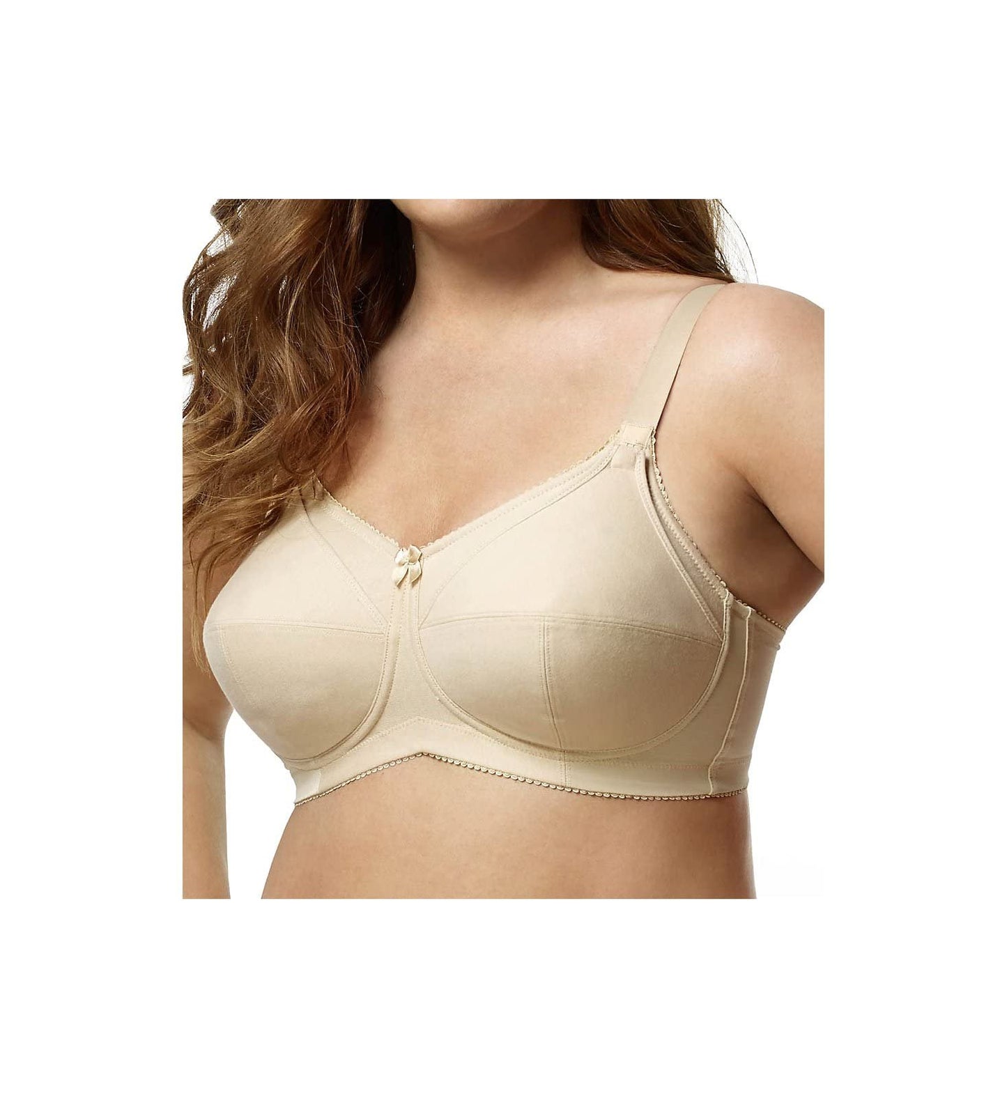 Elila 1613 Cotton Cup Wireless Soft Cup Nursing Bra (Nude 40J)
