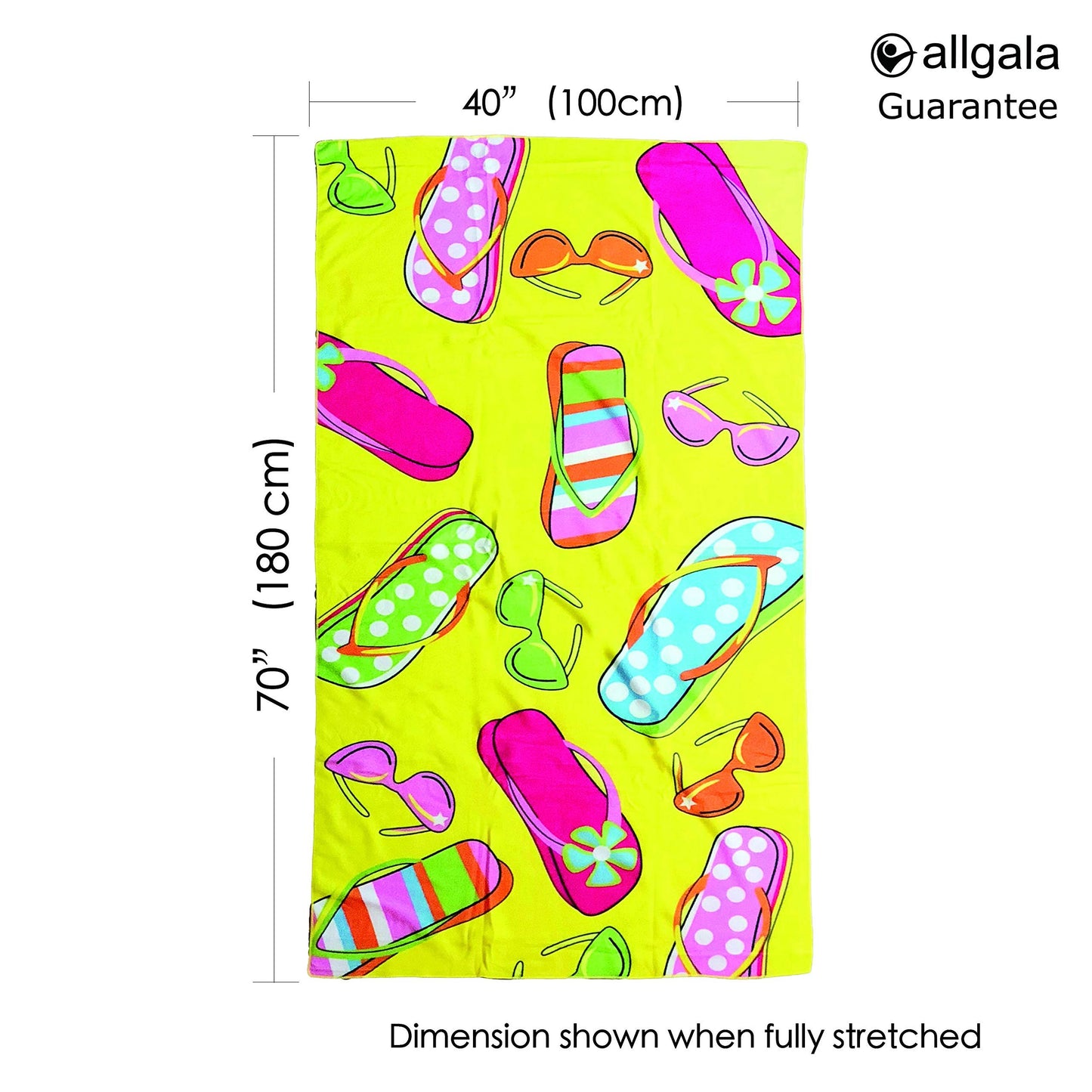 allgala Microfiber Beach Towel | Packable Beach Towel for Family | Quick Dry, Lightweight, Super Absorbent | Perfect for Beach, Pool, and Camping | Oversize 40"x70"