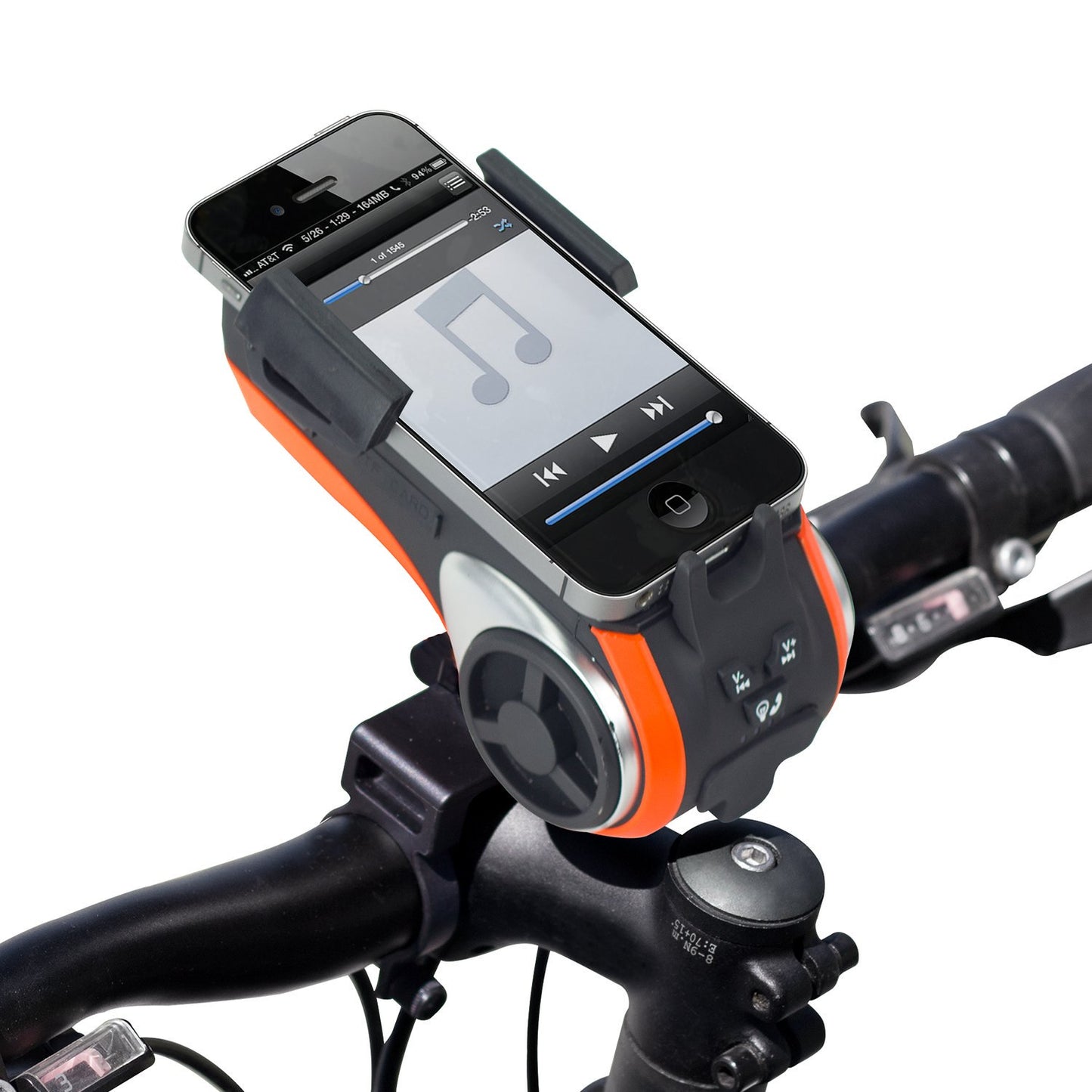 SONDPEX E-Bike & Bicycle Phone Holder with Bluetooth Speaker and LED Spotlight, Waterproof, Shock Resistant