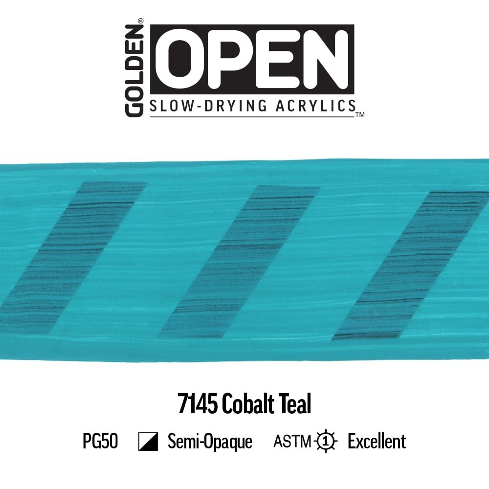 OPEN Slow-Drying Acrylics by GOLDEN, Violet and Blue, Professional Acrylic Paint