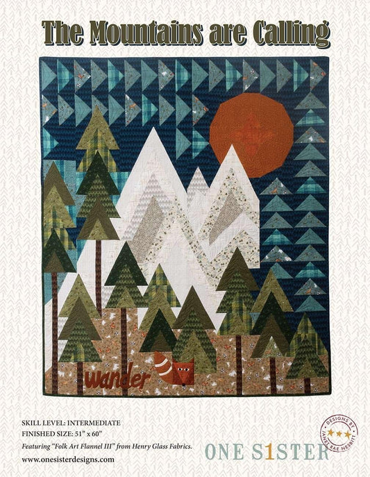 One Sister The Mountains are Calling Pattern, None