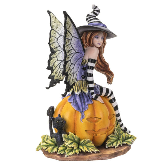 Pacific Giftware Fairy Witch on Pumpkin Figurine, Indoor/Outdoor Decor for Fairy Gardens, Halloween, and New HomeOwners, 5.5" X 4.5" X 8.25"Size