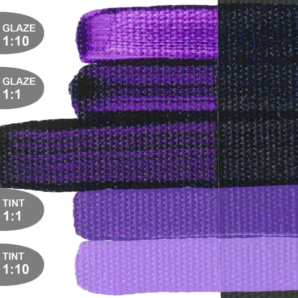 OPEN Slow-Drying Acrylics by GOLDEN, Violet and Blue, Professional Acrylic Paint