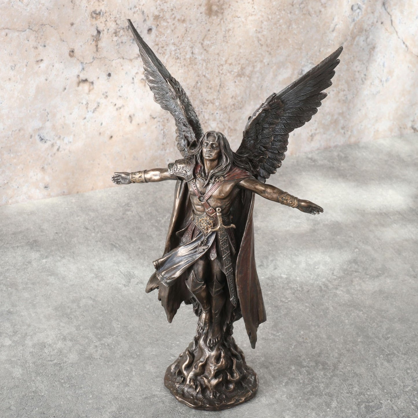 Ascending Saint Michael Archangel Statue 11-inch