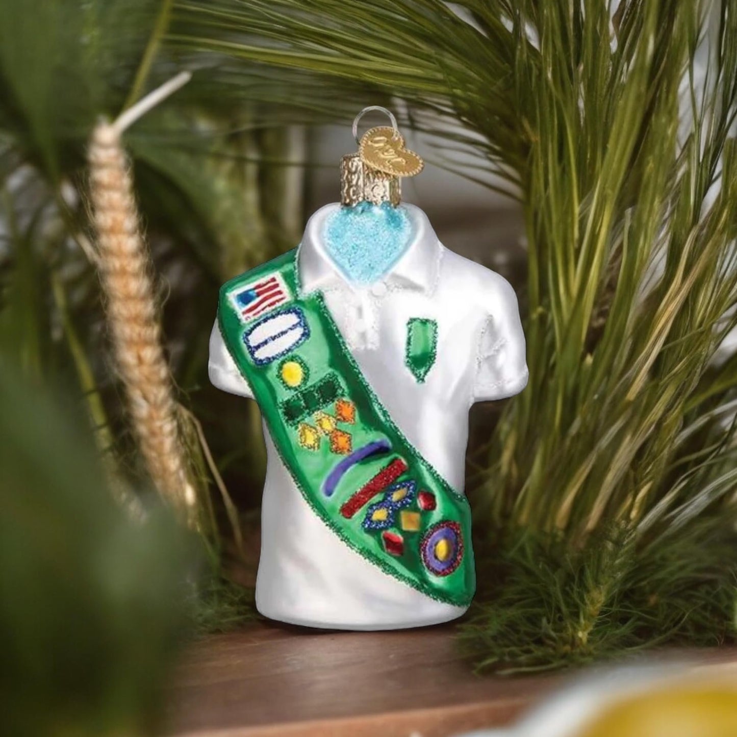 Old World Christmas Girl Scout Uniform Blown Glass 2020 Unique Christmas Ornaments for Christmas Tree Decorations