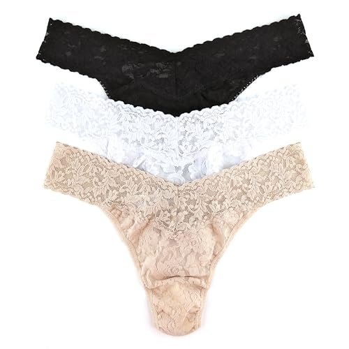 hanky panky, Signature Lace Original Rise Thong 3 Pack, One Size (4-14)
