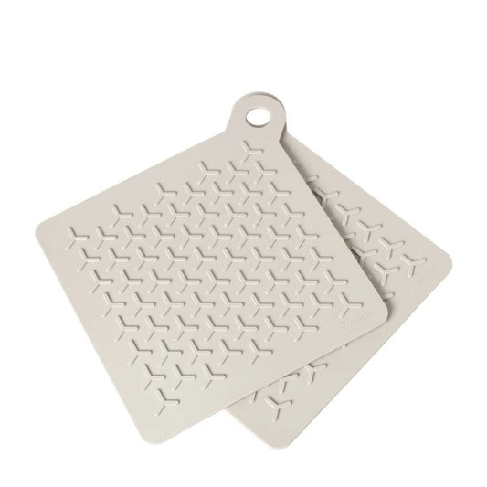 blomus FLIP Silicone Potholder - 2-Pack - Moonbeam/Cream