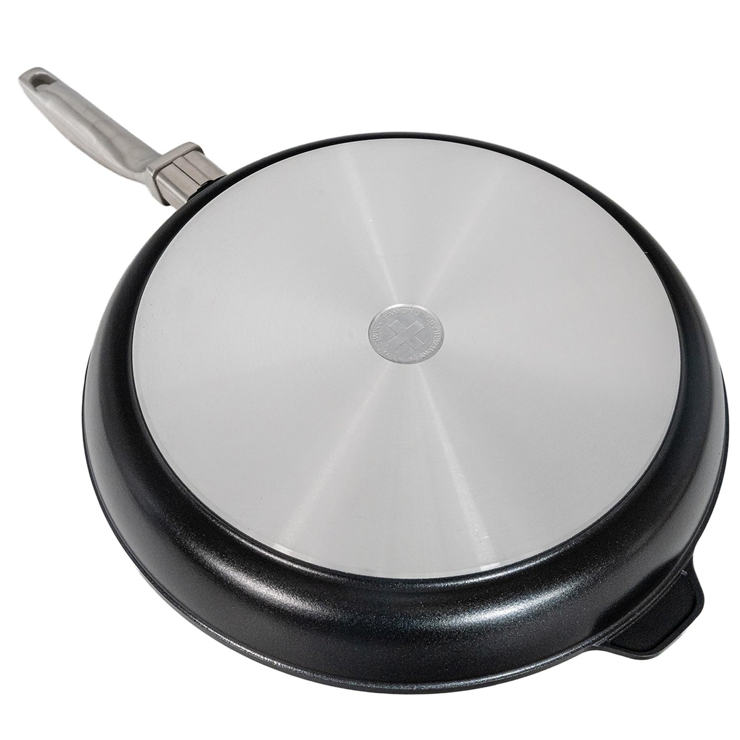 Swiss Diamond Nonstick Frying Pan Hybrid Ceramic and Diamond-Infused Fry Pan With Glass Lid, Dou Ceramic, Dishwasher and Oven Safe Fry Pans