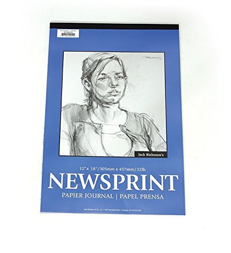Jack Richeson Rough Newsprint 12" x 18" 50 Sheet
