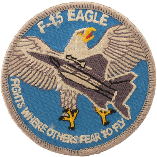U.S. Air Force F-15 Eagle Patch Blue & White 3"