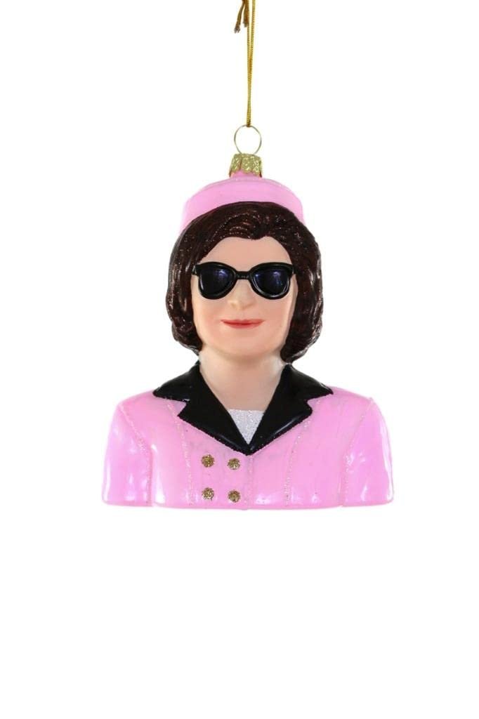 FMR 35th First Lady Jackie O Kennedy Onassis Fashion Icon Glass Ornament