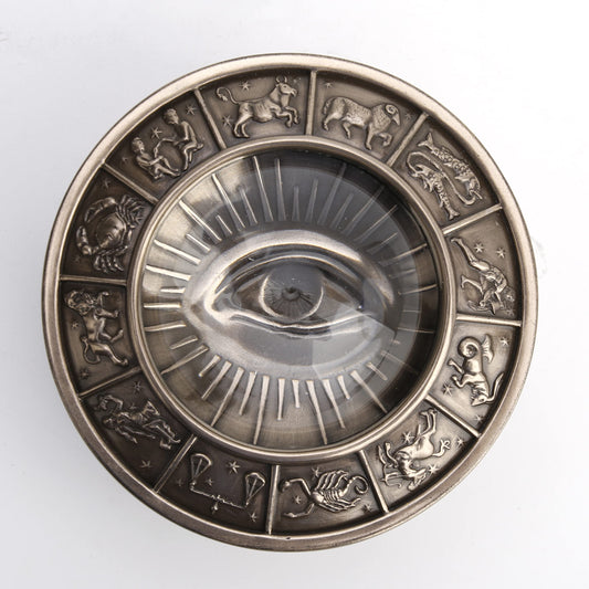 Veronese Design 2 3/4" Tall Eye of Providence Free Mason Trinket Box Cold Cast Resin Antique Bronze Finish Sculpture Gift