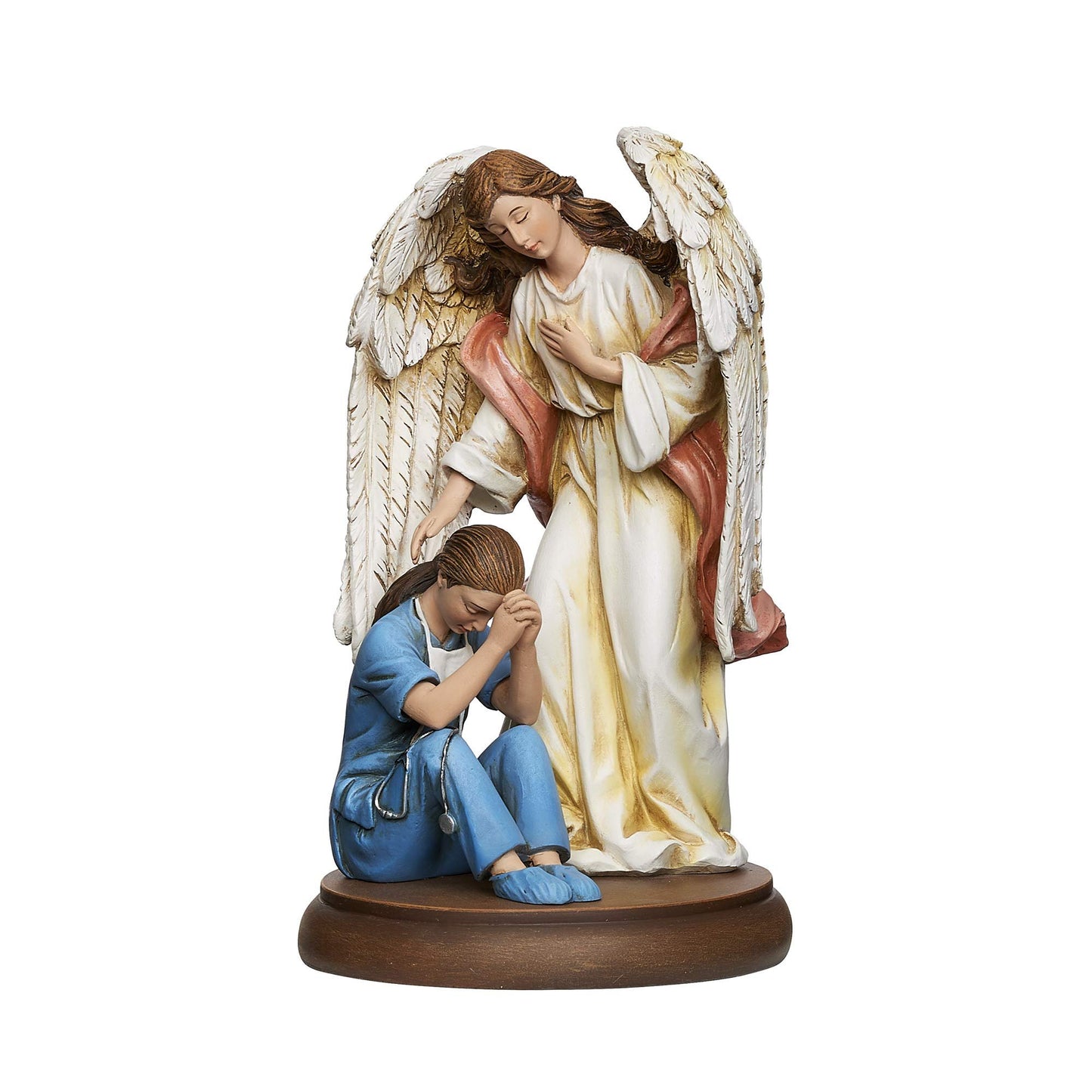 Joseph's Studio by Roman - 7.25" H Guardian Angel with Female Healthcare Worker Figure, Religious Gifts