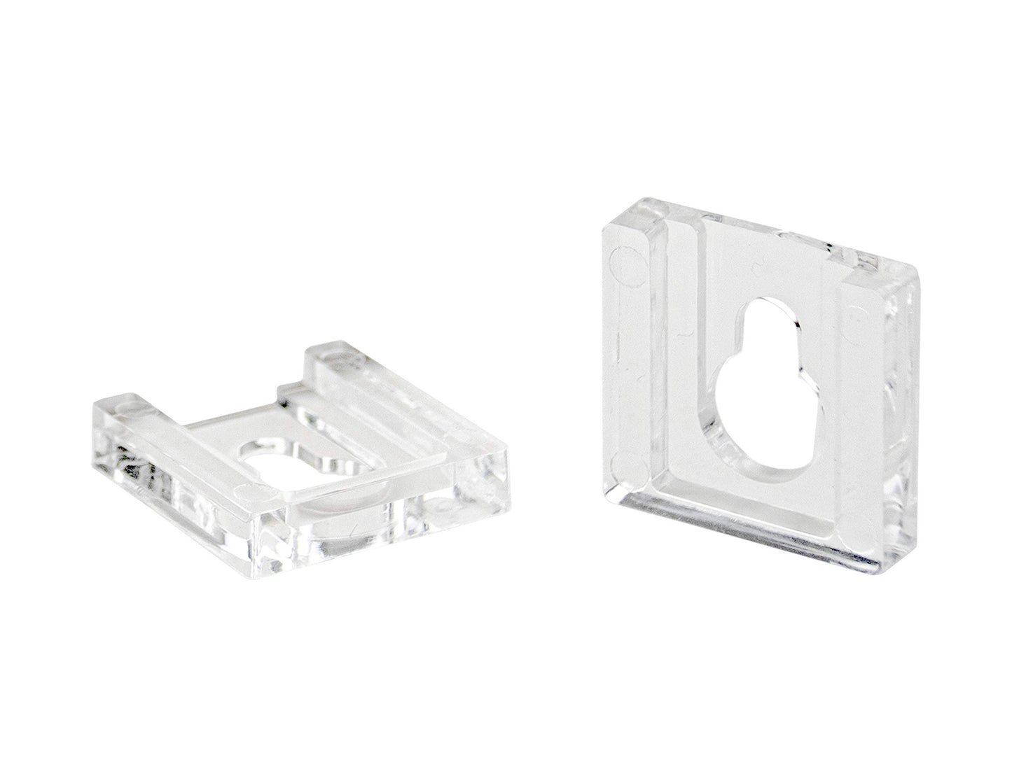 100 Pack Acrylic Keyholes Attachments 3/8 Clear Hanging Hardware by Marketing Holders