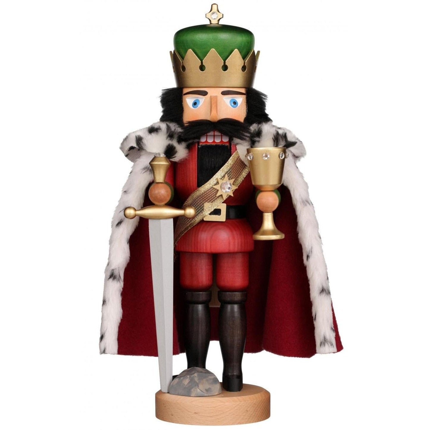 Christian Ulbricht Nutcracker - King Arthur lasiert - 40 cm / 15.7 inch