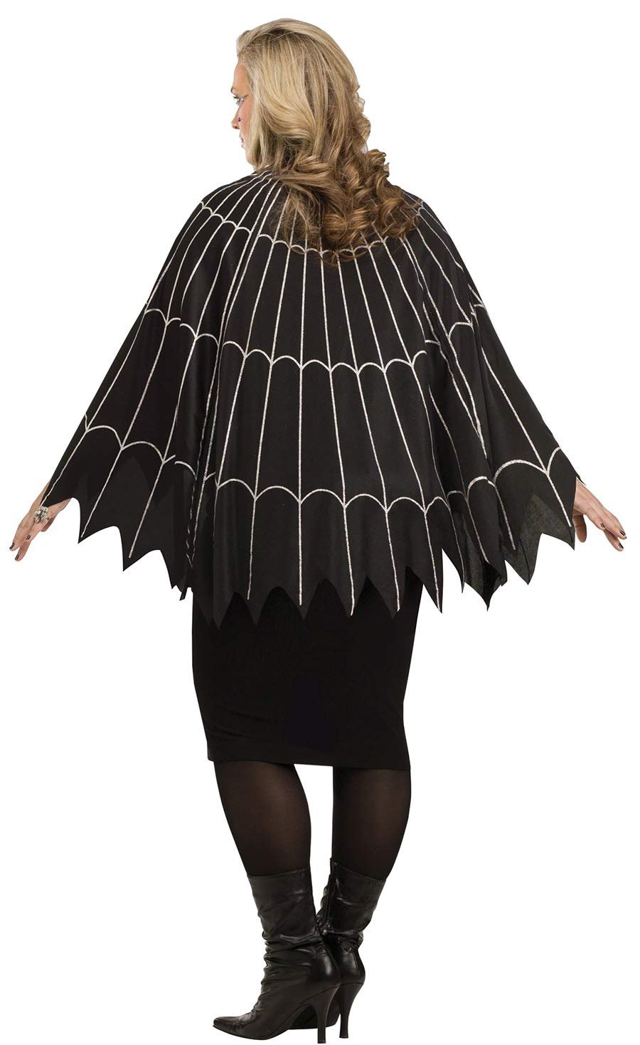 Fun World Women's Spider Web Poncho Plus Size Costume Adult Costume, Multi, Standard