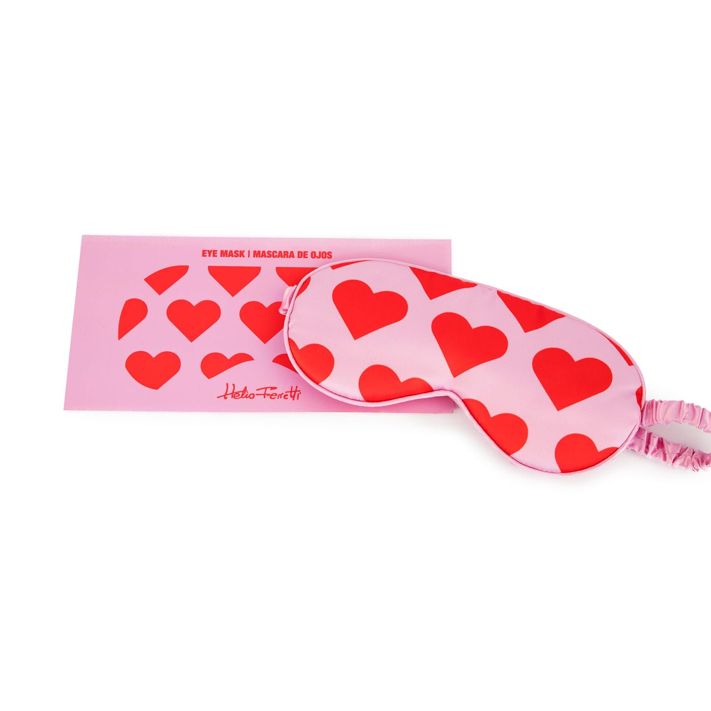 Dream of Love Sleep Mask – Pink Heart Eye Mask for Light Blocking, Travel & Home Use
