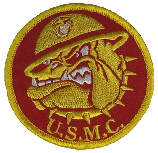 UNITED STATES MARINES BULLDOG Round PATCH 3" - Color - Veteran Owned Business
