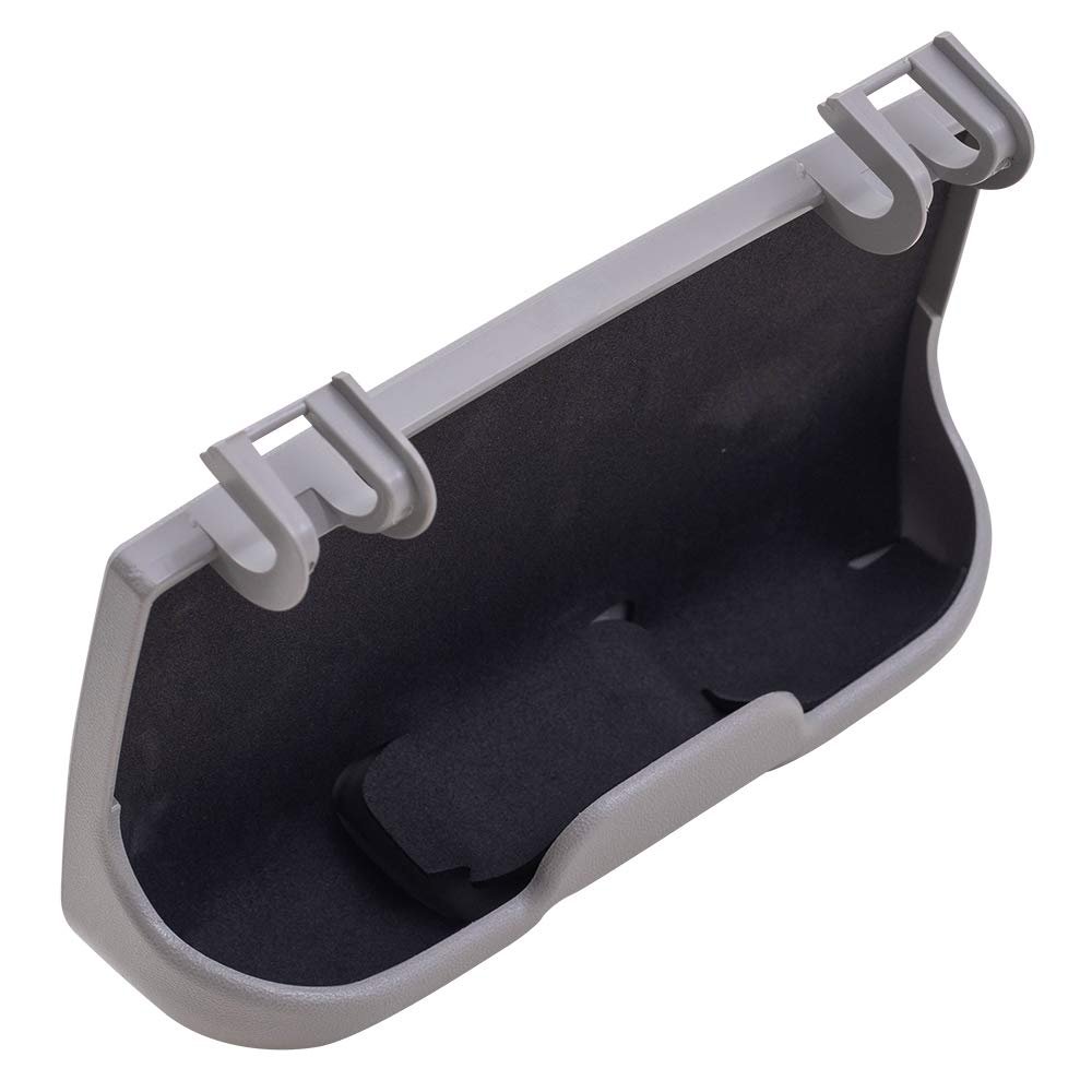 Brock Replacement Overhead Console Sunglasses Holder Box Gray Storage Bin Compatible with 2002-2007 F250 F350 F450 Super Duty Pickup Truck w/out Sunroof 2C3Z7811586BAB