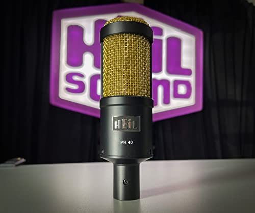 Heil PR 40 Dynamic Microphone for Streaming, Podcast, Recording, and Broadcast, XLR Microphone for Live Music, Wide Frequency Response, Smooth Sound, Superior Rear Noise Rejection, Durable