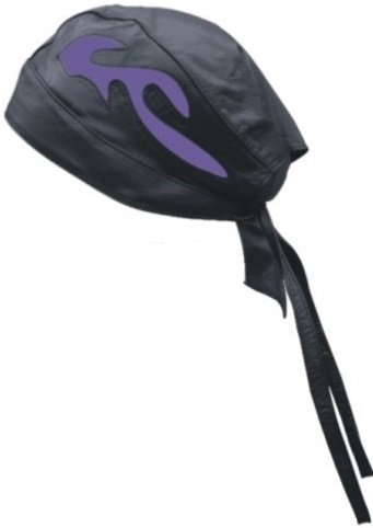 Allstate Leather Unisex Adult AL3235 Skull Cap One Size Black/Purple