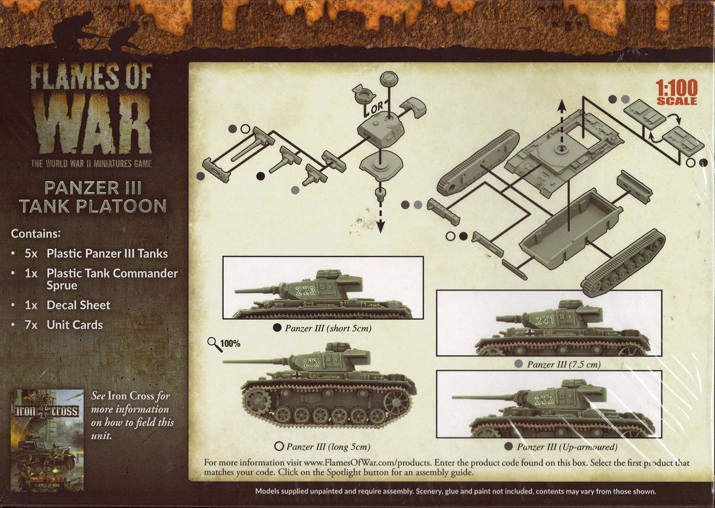 Flames of War: Mid War: German: Panzer III Tank Platoon (GBX105)