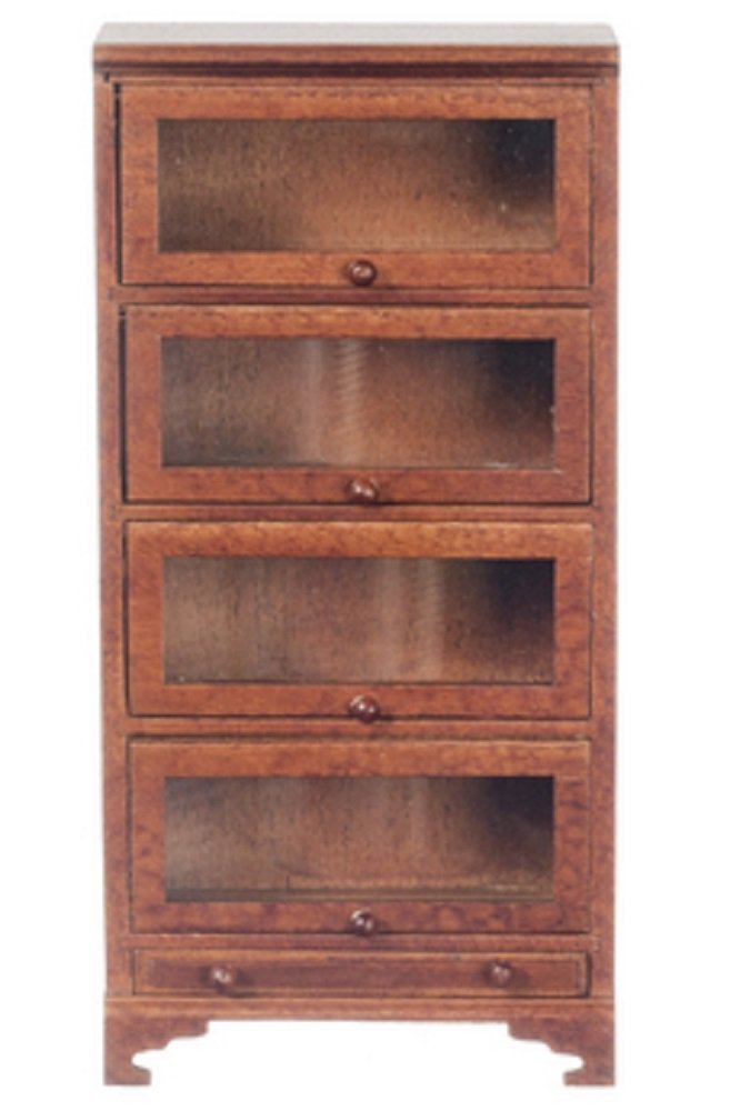 Melody Jane Dollhouse Miniature Study Furniture Barristers Bookcase 4 Glass Doors