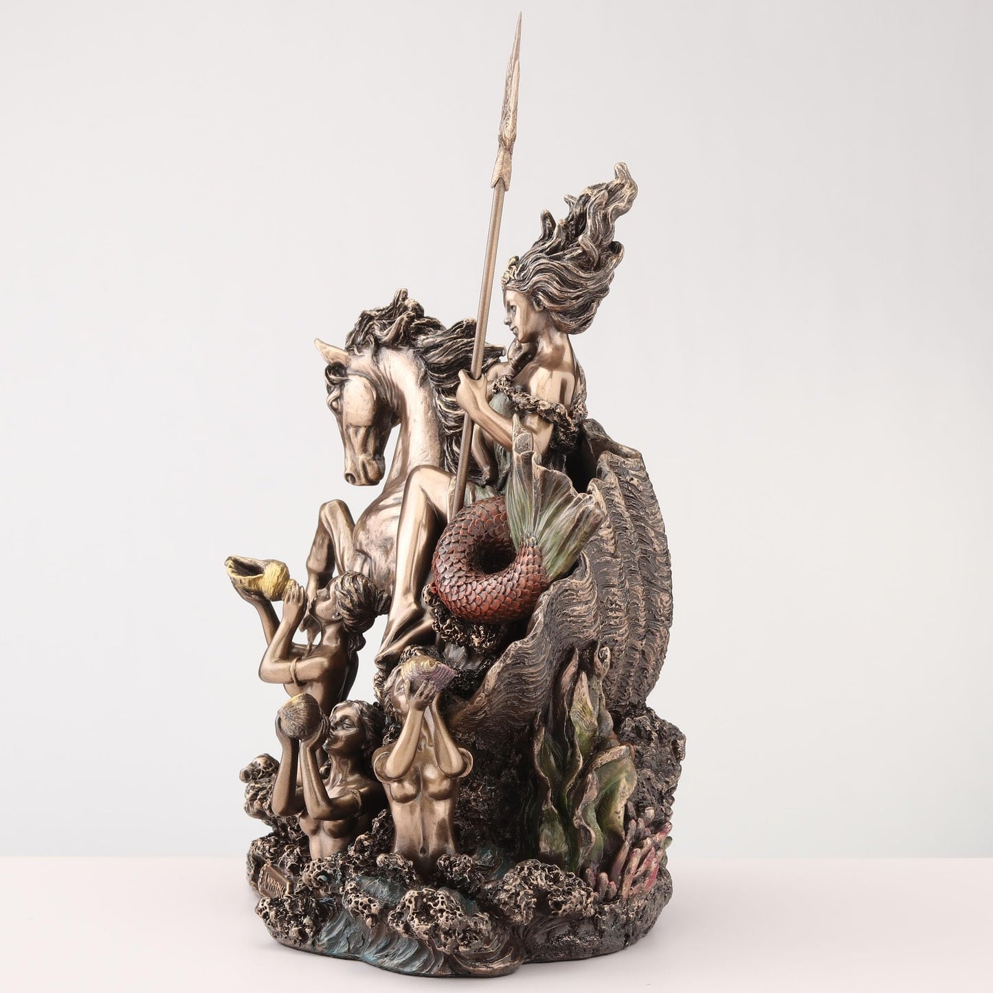 Veronese Design 9 5/8 Inch Amphitrite The Greek Goddess of The Sea Cold Cast Resin Bronze Finish Sculpture