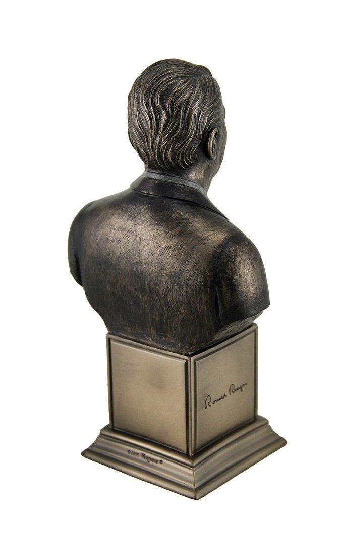 Veronese Design Ronald Wilson Reagan Bronze Finish Statue On Inscribed Plinth
