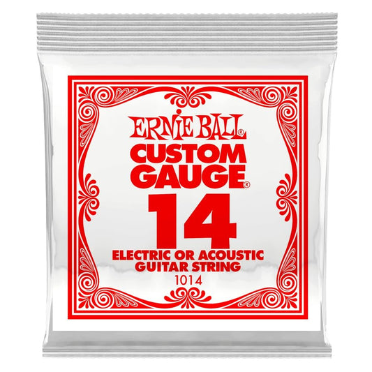 Ernie Ball P01014 Plain Steel Replacement String - .014 Gauge Single String