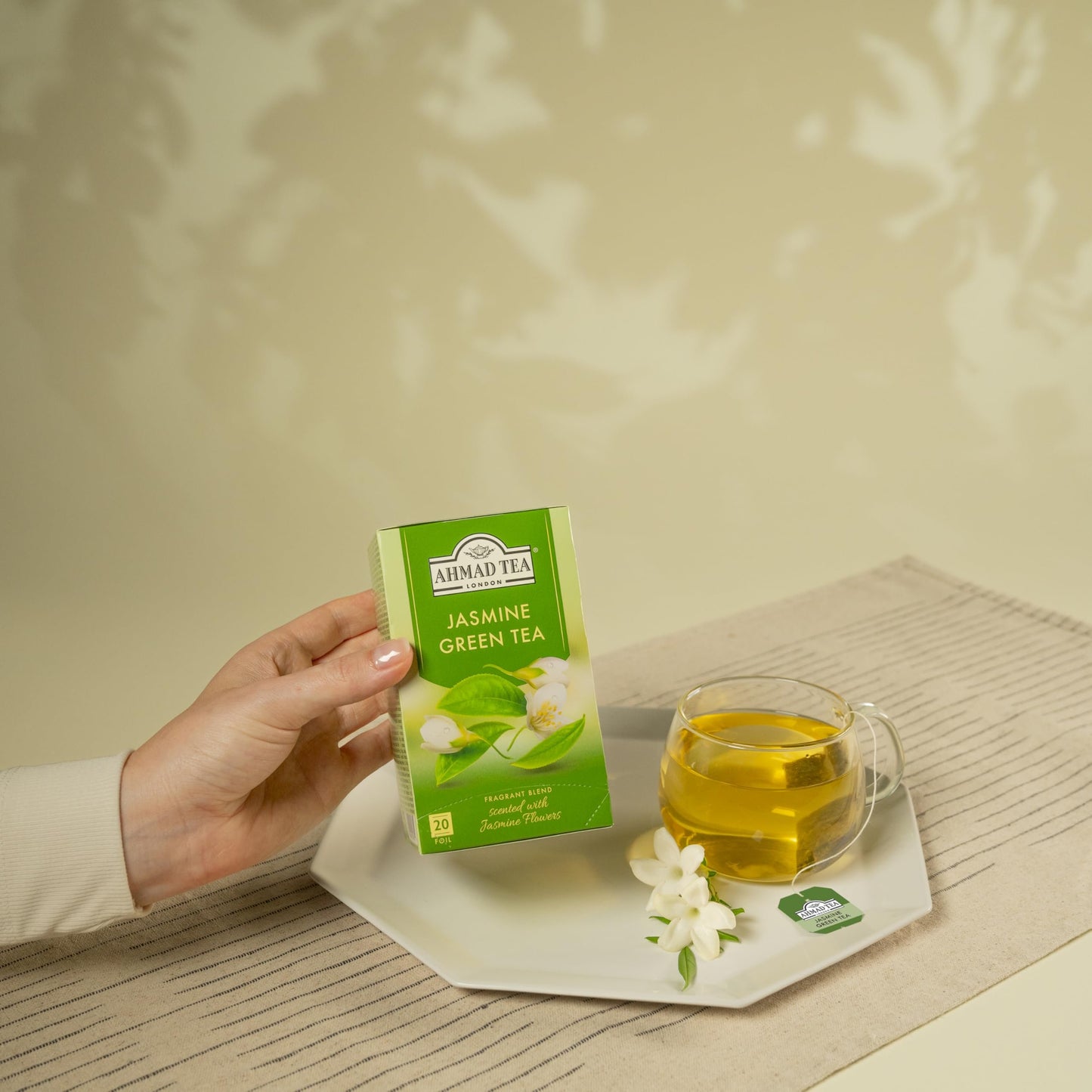 English Teas,"Jasmine Green Tea" - Tagged and Aluminium Foil Enveloped Teaba.