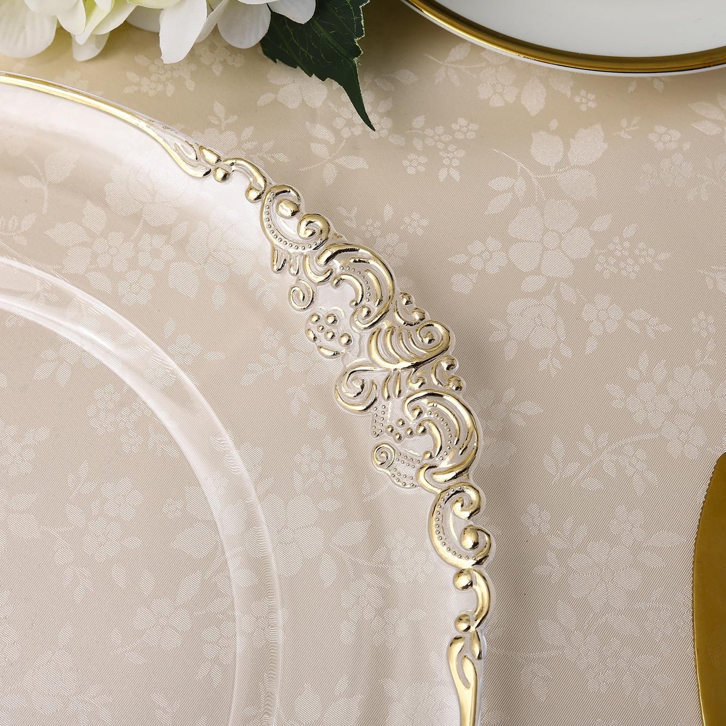 allgala Heavy Quality Round Charger Plates - Elegant Gold Chargers for Dinner Plates
