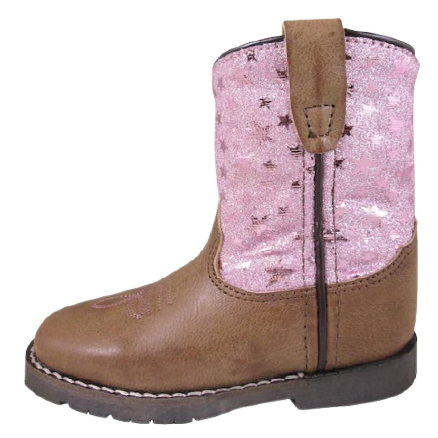 Smoky Mountain Women's Mesa Square Toe Pull On Brown Oil Distressed/Navy Crackle Boots