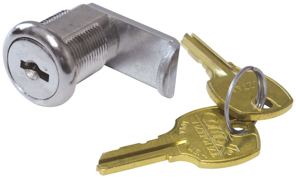 Cylinder lock for halyard cover w/keys
