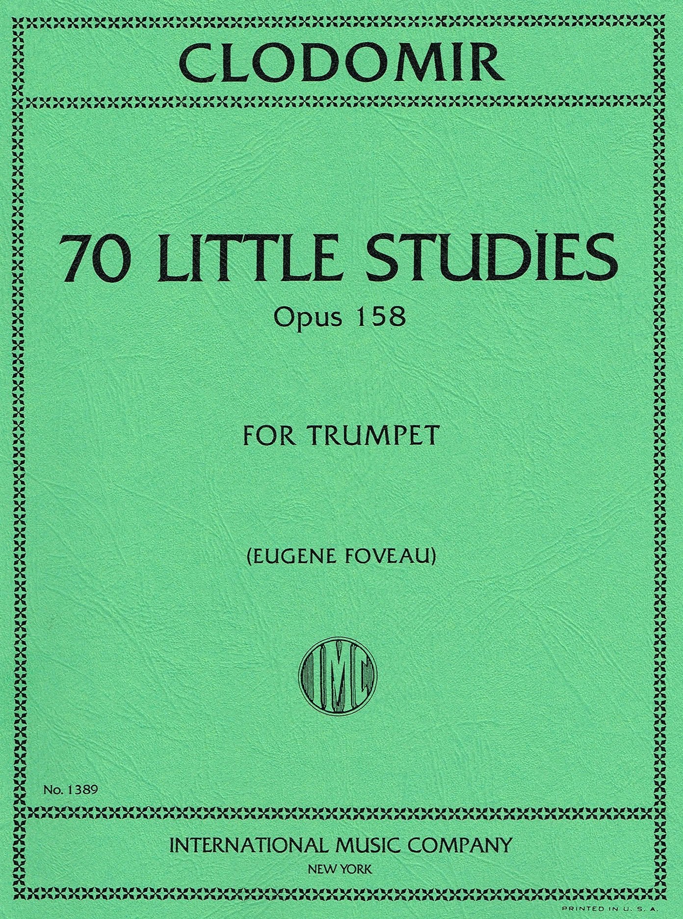 70 Little Studies Opus 158 for Trumpet - Clodomir International Music No.1389