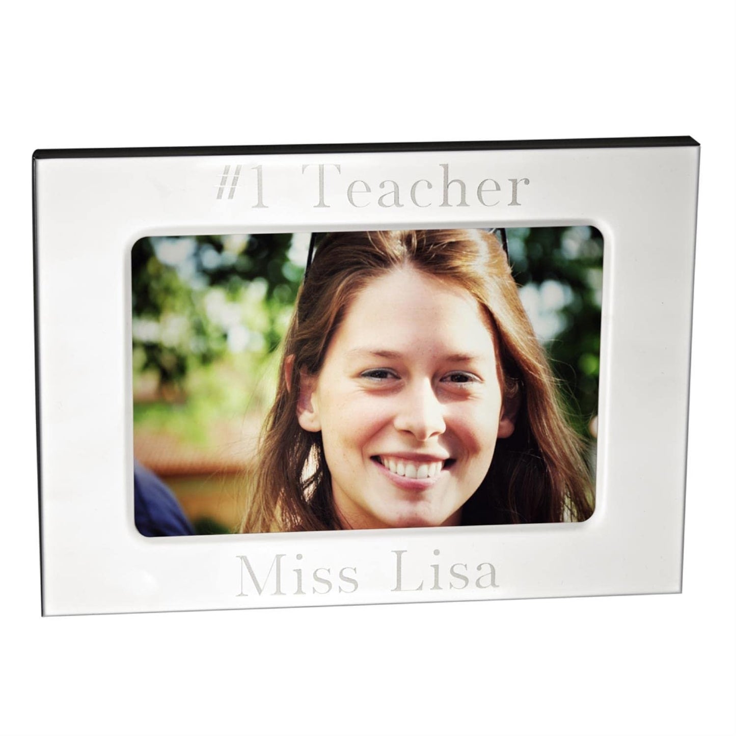Creative Gifts Silhouette Photo Frame in Nickel (9 in. W x 7 in. H)